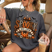 Spooky Boo Crew Shirt, Halloween Comfort Shirt, Spooky Season Gift for Her, Vintage Halloween Shirt