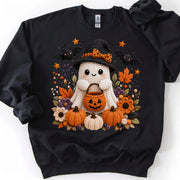 Spooky Boo Crochet Shirt, Spooky Haunted House Tee, Vintage Halloween Pumpkin Shirt, Halloween Shirt