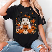 Spooky Boo Crochet Shirt, Spooky Haunted House Tee, Vintage Halloween Pumpkin Shirt, Halloween Shirt