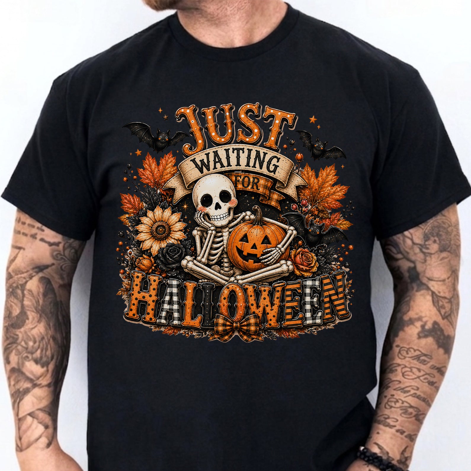 Just Waiting For Halloween Shirt, Spooky Haunted House Tee, Funny Halloween Shirt