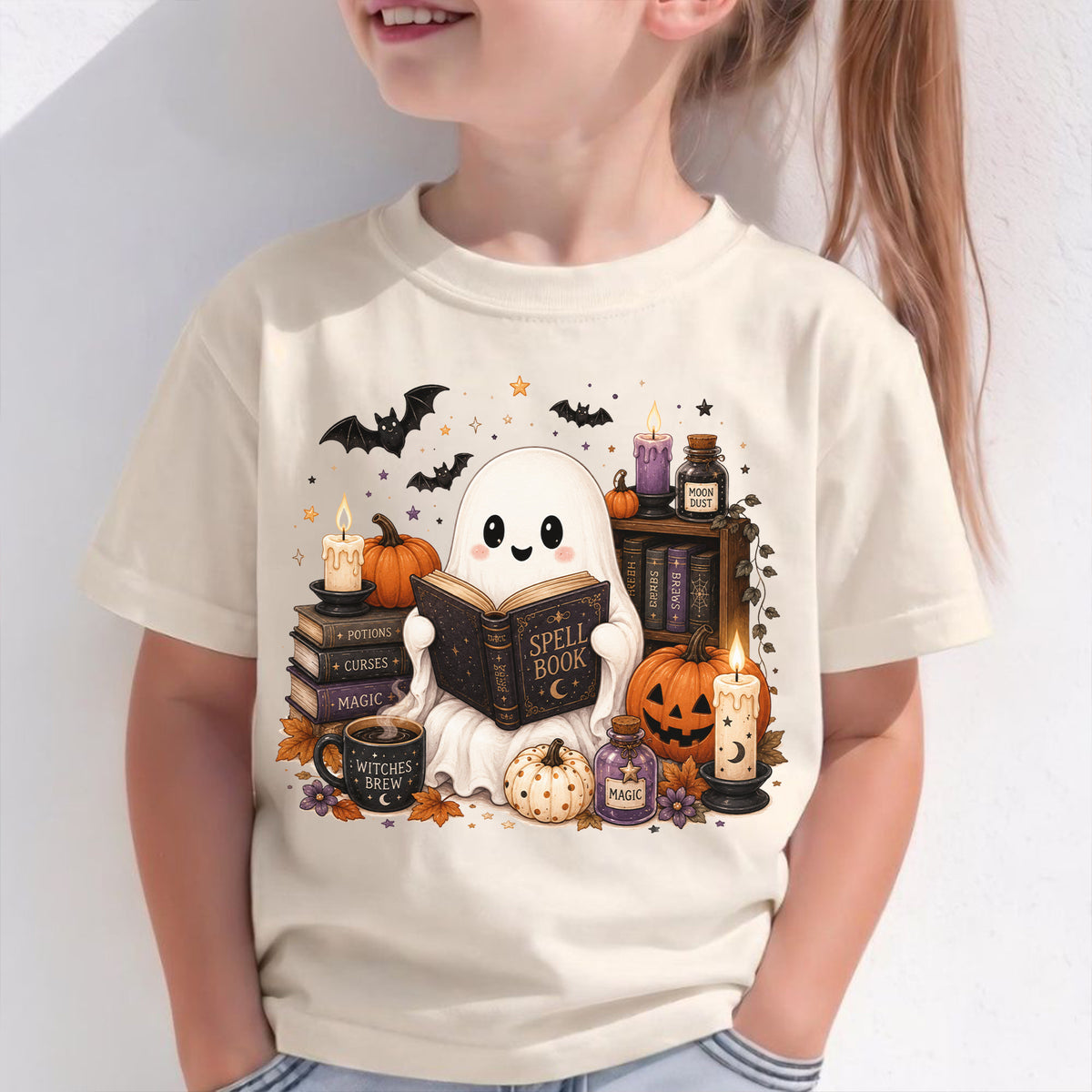 Boo Spell Book Halloween Shirt, Spooky Haunted House Tee, Halloween  Shirt For Book Lovers