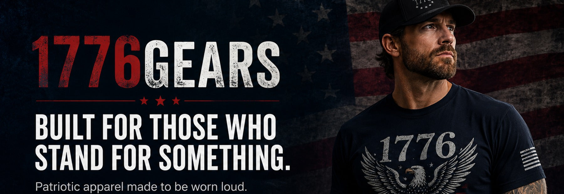 1776Gears patriotic apparel banner
